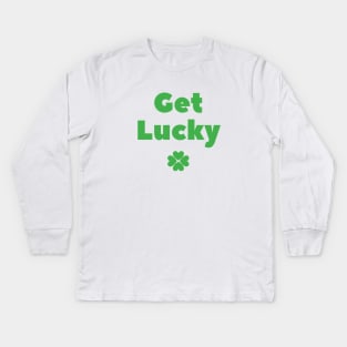 Get Lucky Shamrock Kids Long Sleeve T-Shirt